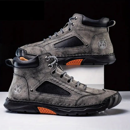🔥Last Sale🔥Men's Comfortable Handmade Leather Boots – Waterproof, Arch Support, Pressure Relief, Spacious Toe Box Outdoor Leather Shoes